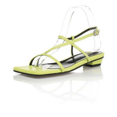 Strappy Flat Sandals MD20SS1064 Neon-Yellow