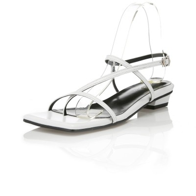 Strappy Flat Sandals MD20SS1064 White