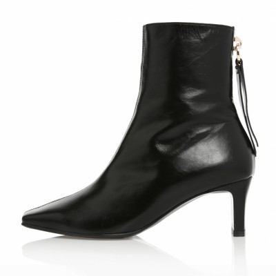 Square Toe Point Ankle Boots MD20FW1070-Black