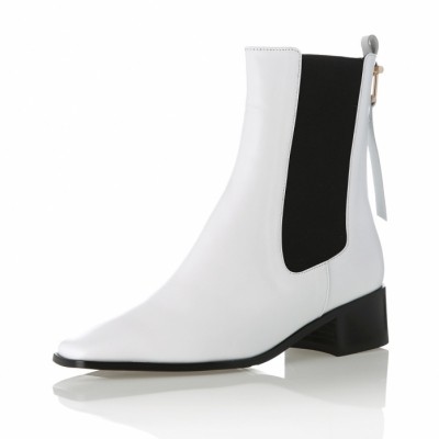 Square Point Chelsea boots MD20FW1073-White