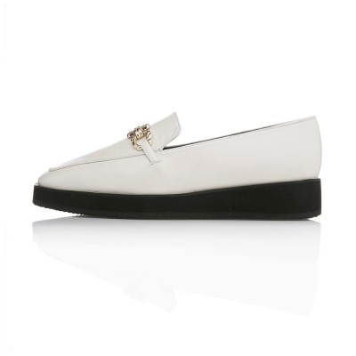 Classic Point Platform Loafer - MD1096f Off White